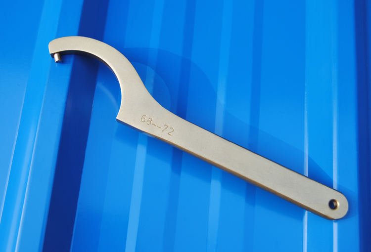 Hook wrench with pin